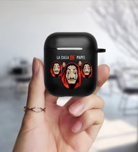 Load image into Gallery viewer, Money Heist Matte Black Cover For Apple airpods