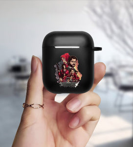 Money Heist Matte Black Cover For Apple airpods