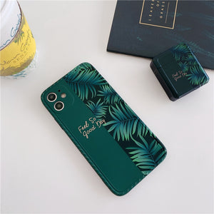 Green banana leaf phone Case For iphone 12