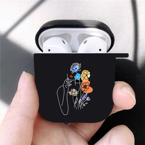 Art Retro Abstract lines Silicone Case For Airpods