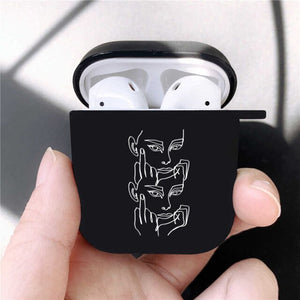 Art Retro Abstract lines Silicone Case For Airpods