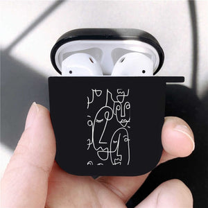 Art Retro Abstract lines Silicone Case For Airpods