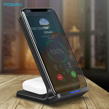 Load image into Gallery viewer, Quick Charge Dock Station 2 in 1 Wireless Charger Stand For iPhone